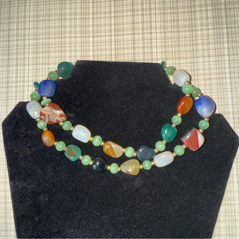Multicolor Gemstone Beaded Necklace